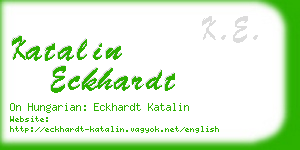 katalin eckhardt business card